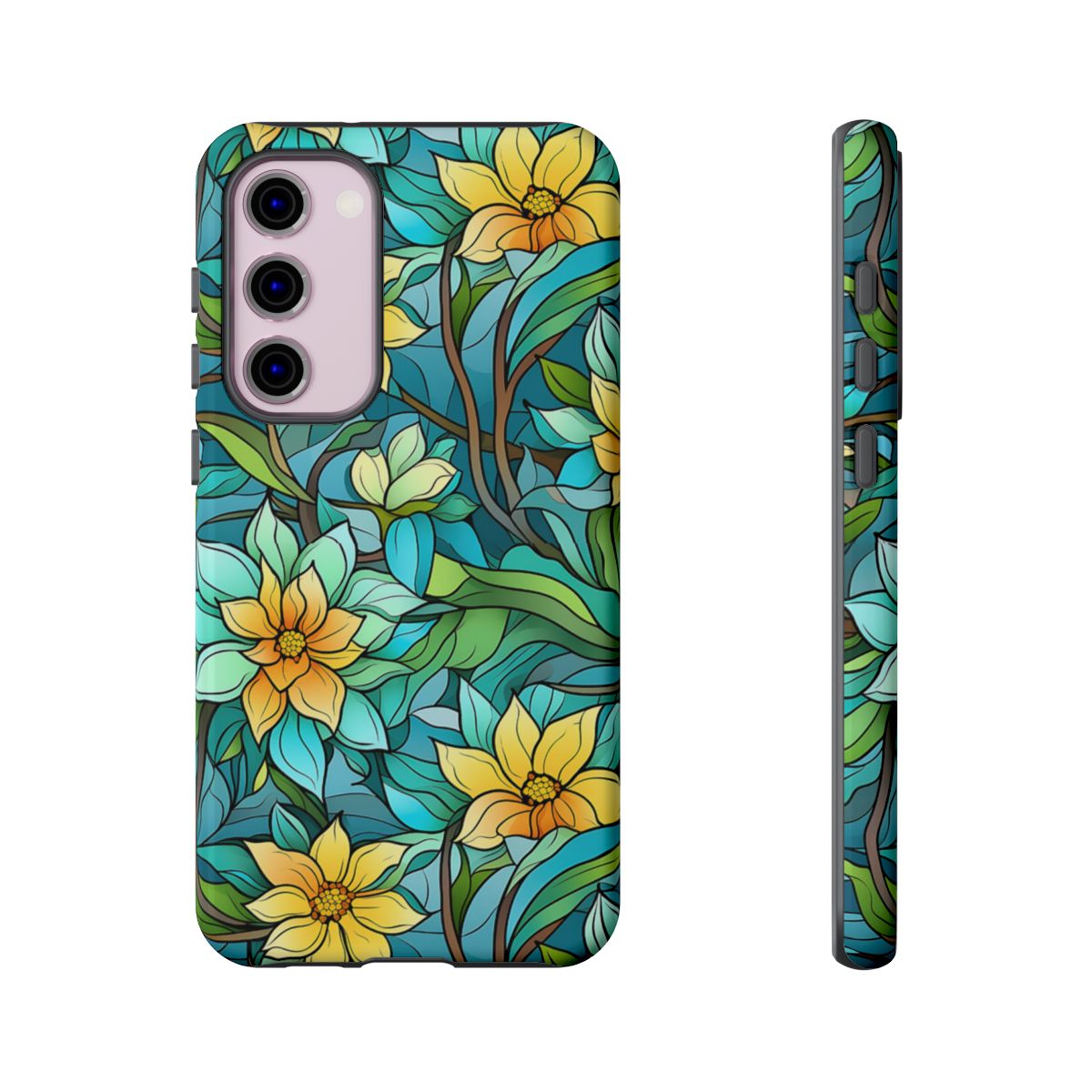 Stained Glass Yellow Flowers Tough Case