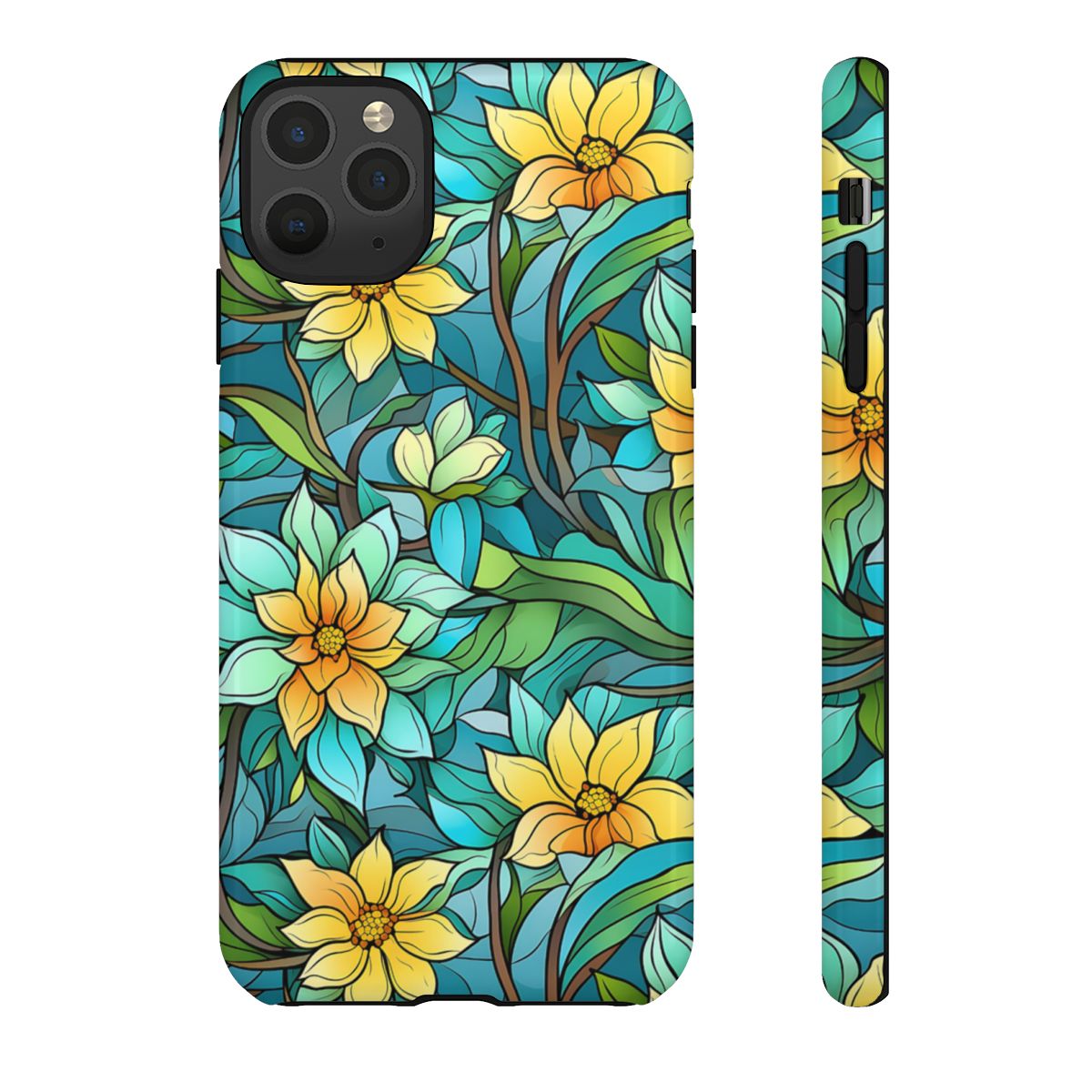 Stained Glass Yellow Flowers Tough Case