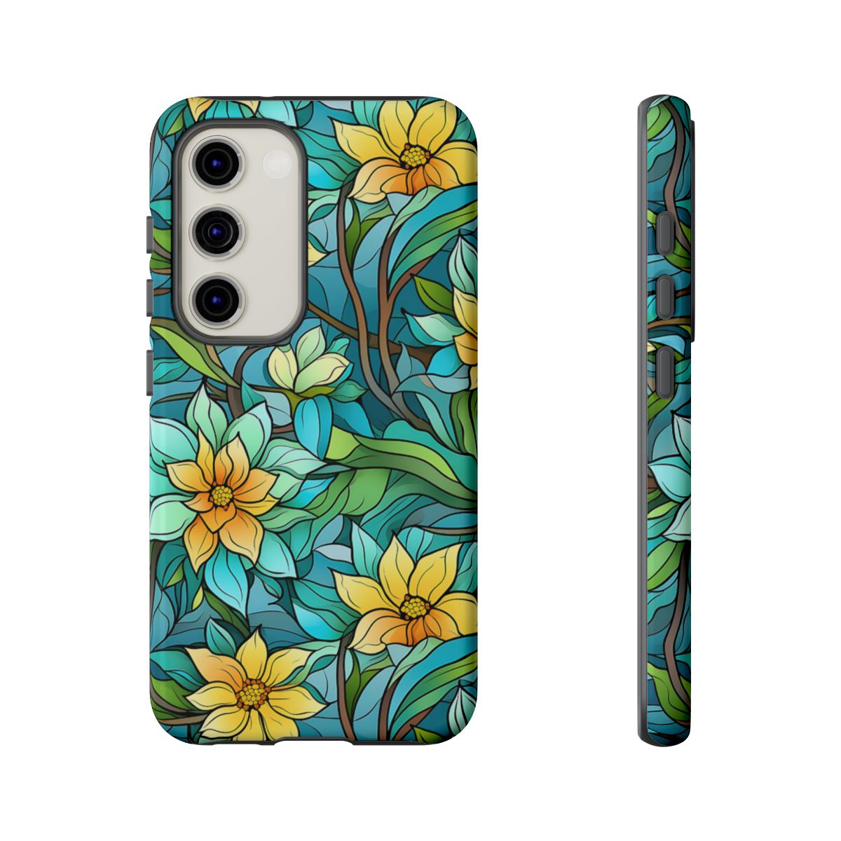 Stained Glass Yellow Flowers Tough Case