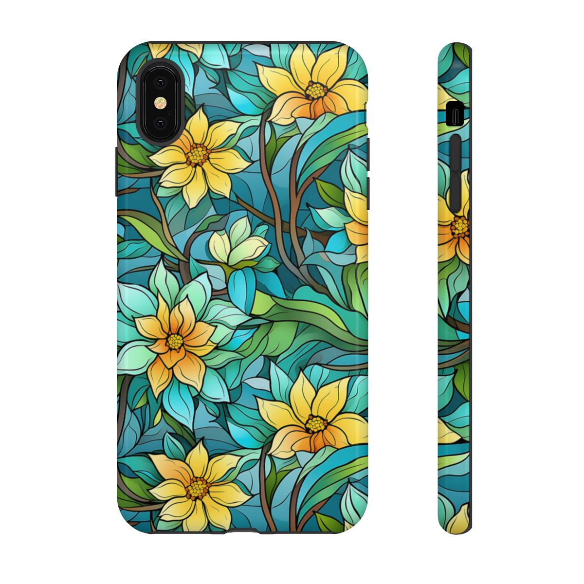Stained Glass Yellow Flowers Tough Case