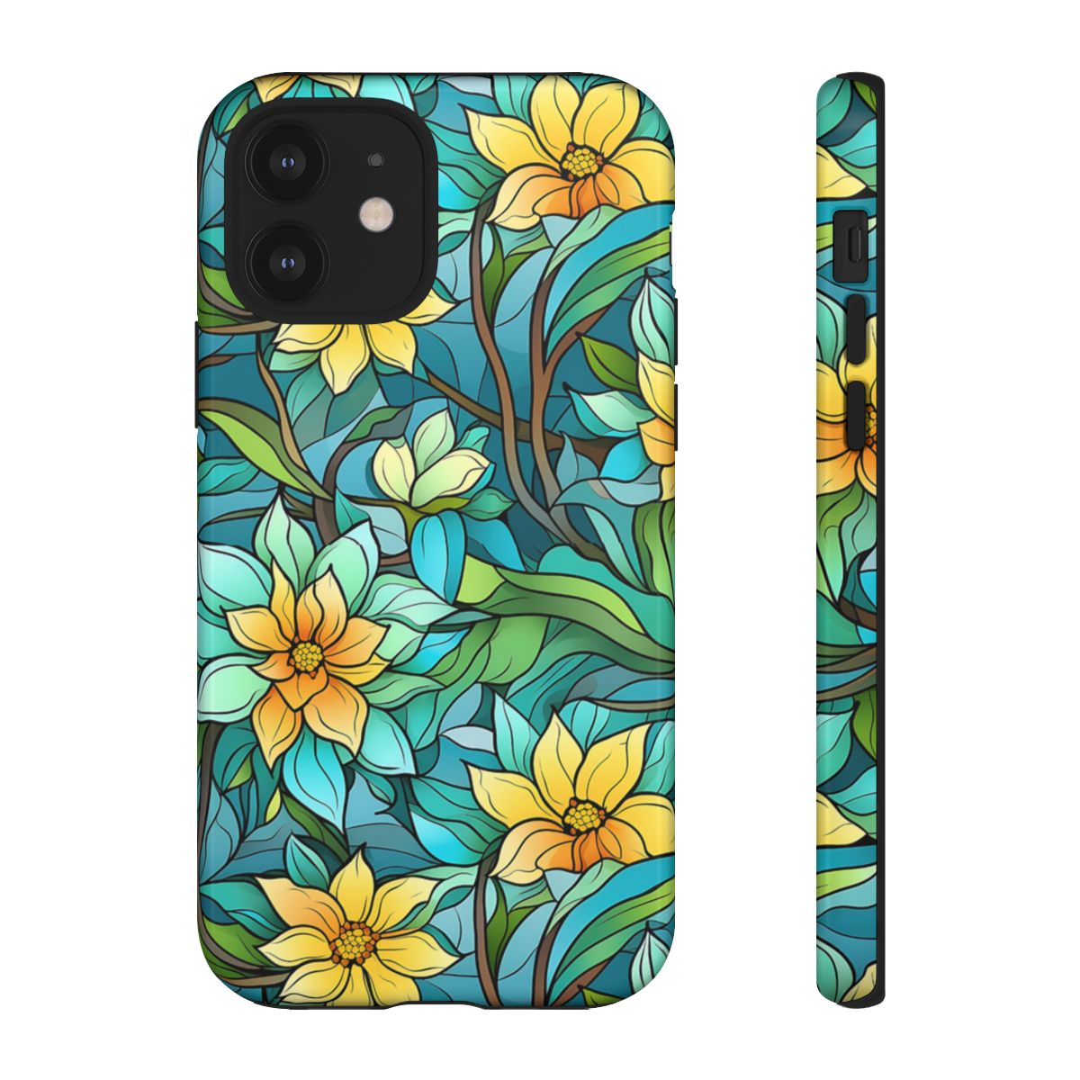 Stained Glass Yellow Flowers Tough Case