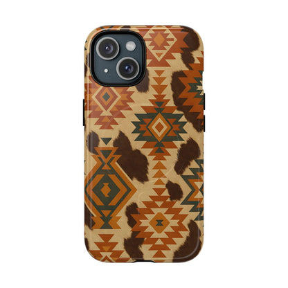 Sunset Aztec + Cowhide Magnetic Case