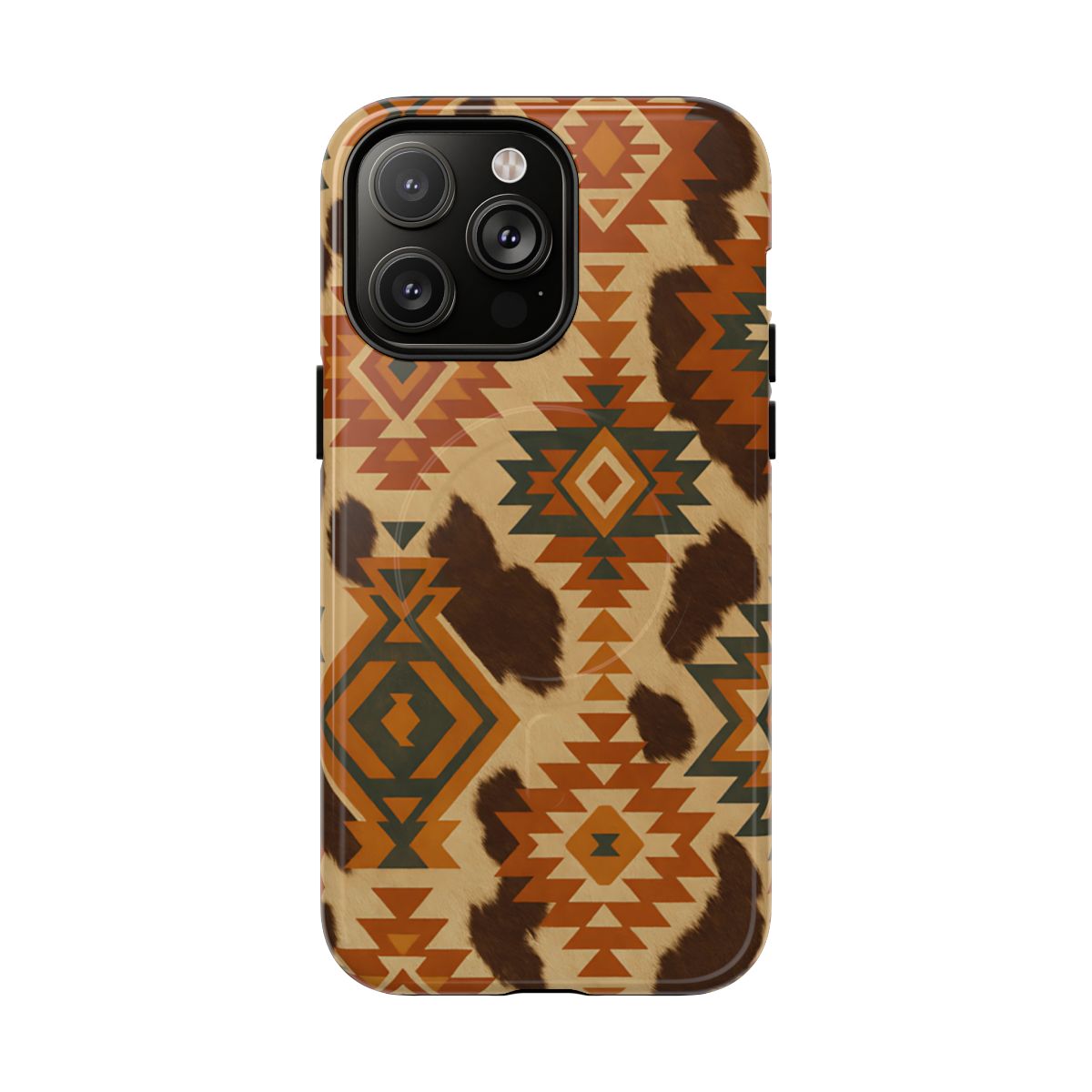 Sunset Aztec + Cowhide Magnetic Case