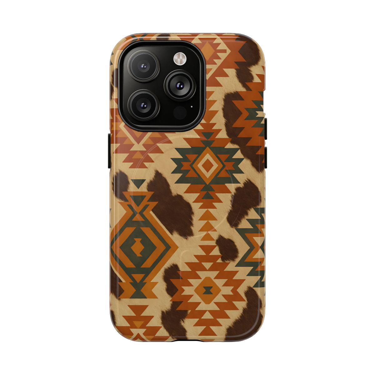 Sunset Aztec + Cowhide Magnetic Case