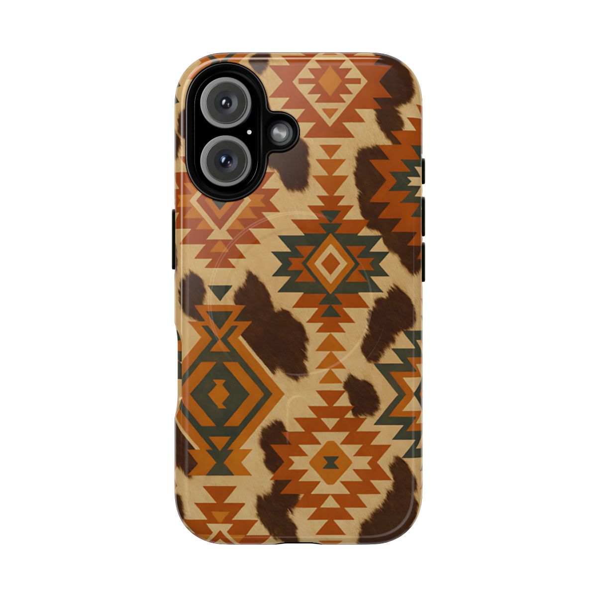Sunset Aztec + Cowhide Magnetic Case