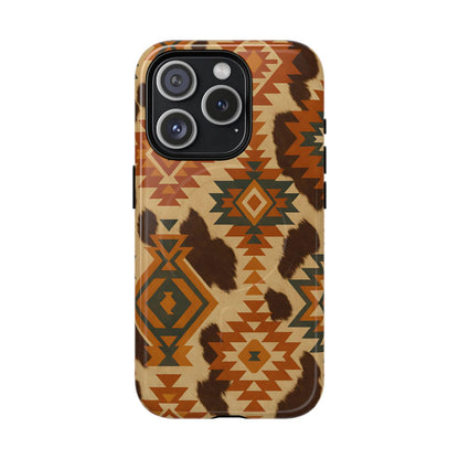 Sunset Aztec + Cowhide Magnetic Case