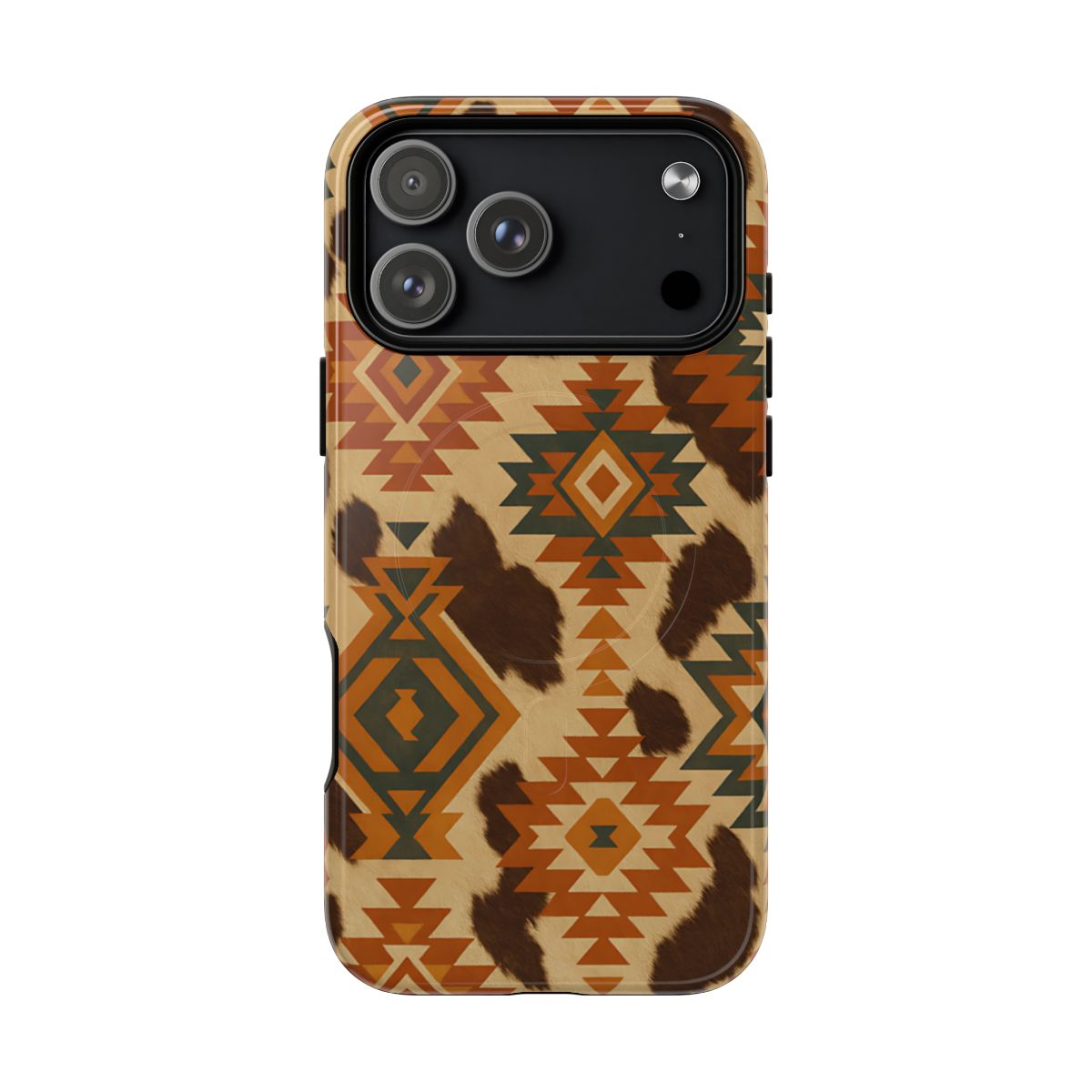 Sunset Aztec + Cowhide Magnetic Case