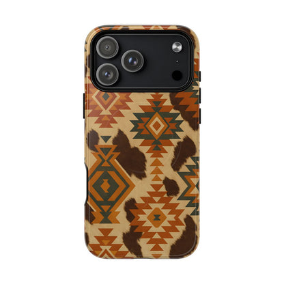 Sunset Aztec + Cowhide Magnetic Case