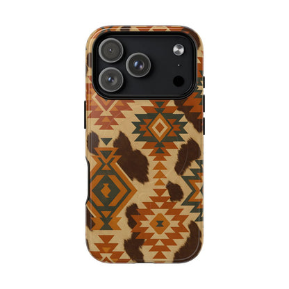 Sunset Aztec + Cowhide Magnetic Case