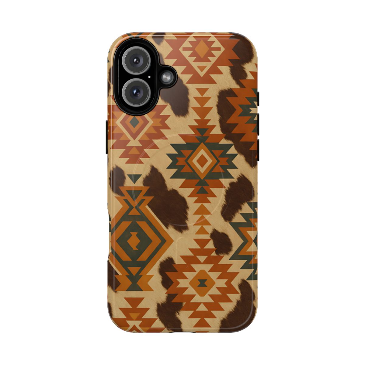 Sunset Aztec + Cowhide Magnetic Case
