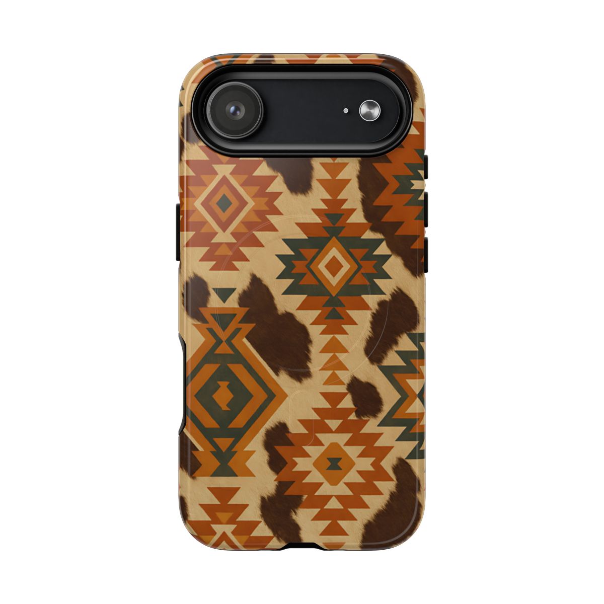 Sunset Aztec + Cowhide Magnetic Case
