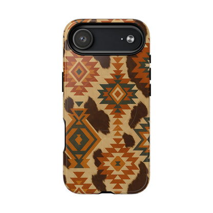 Sunset Aztec + Cowhide Magnetic Case