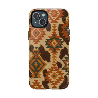 Sunset Aztec + Cowhide Magnetic Case