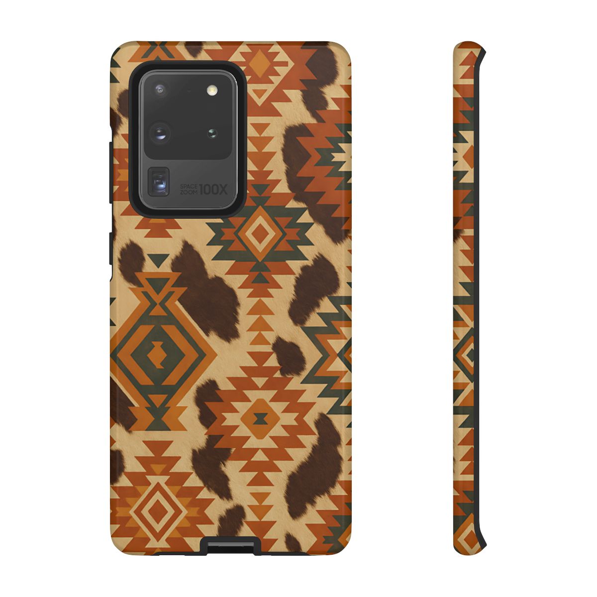 Sunset Aztec + Cowhide Tough Case