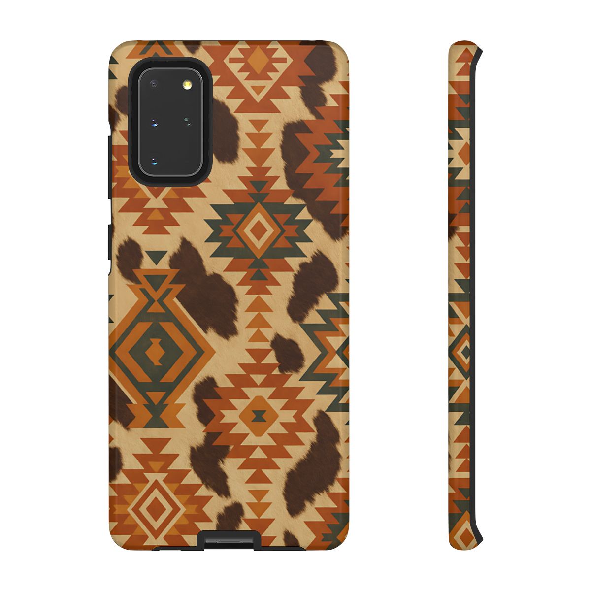 Sunset Aztec + Cowhide Tough Case