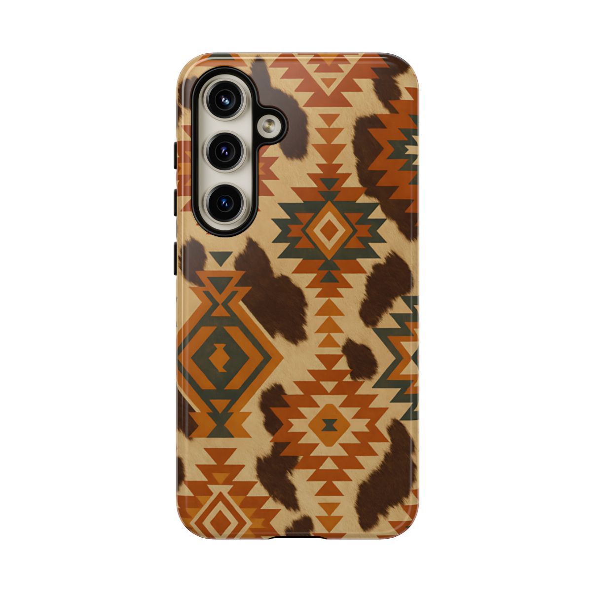 Sunset Aztec + Cowhide Tough Case