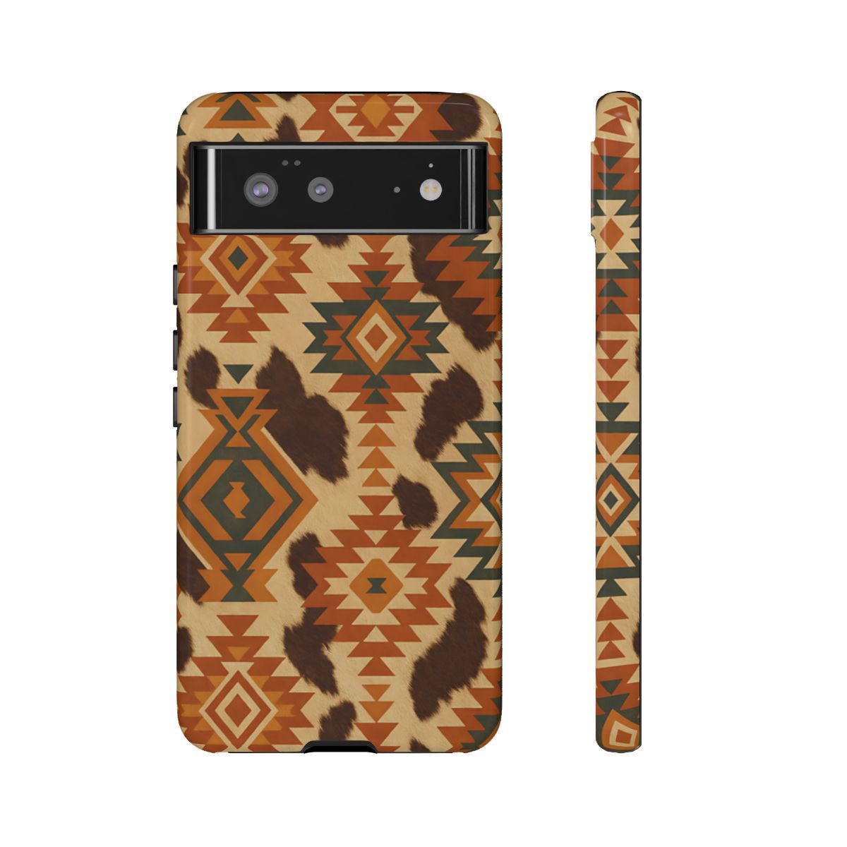 Sunset Aztec + Cowhide Tough Case