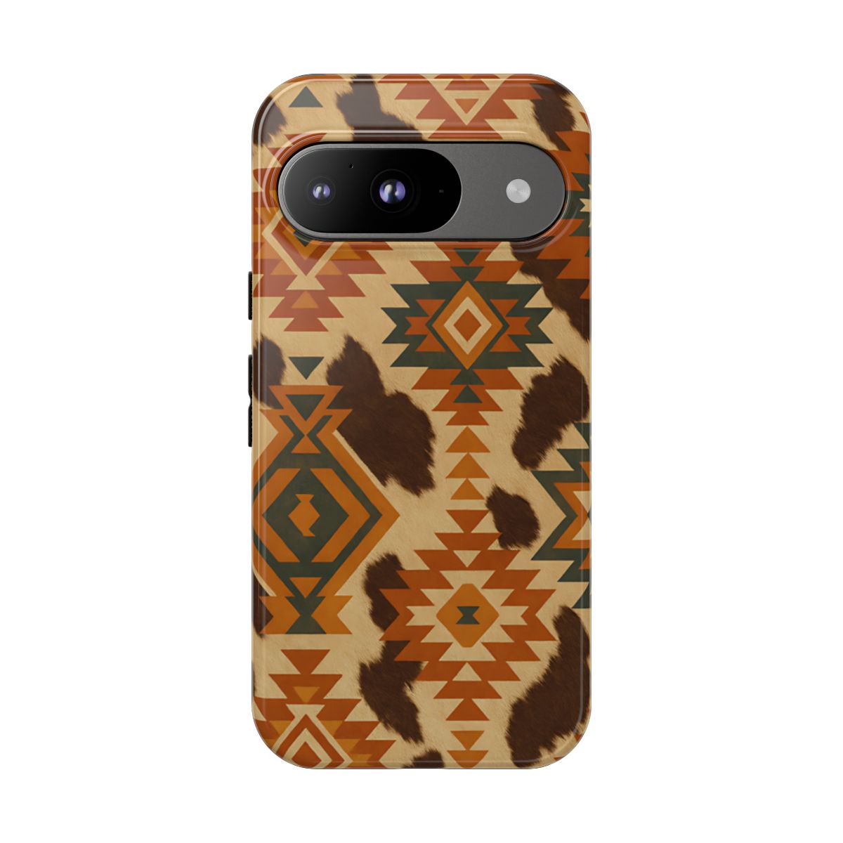 Sunset Aztec + Cowhide Tough Case