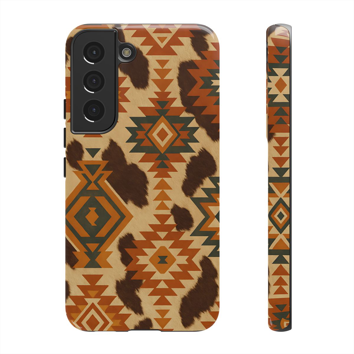 Sunset Aztec + Cowhide Tough Case