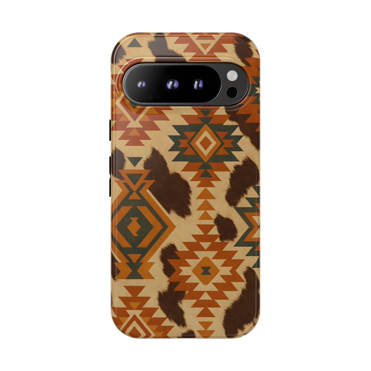 Sunset Aztec + Cowhide Tough Case