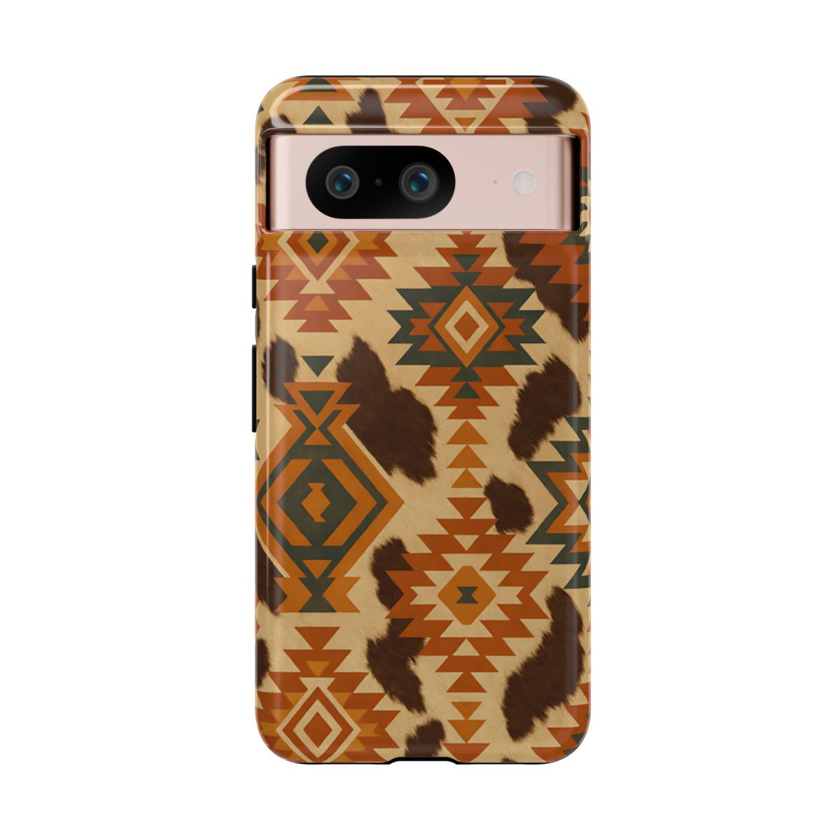 Sunset Aztec + Cowhide Tough Case