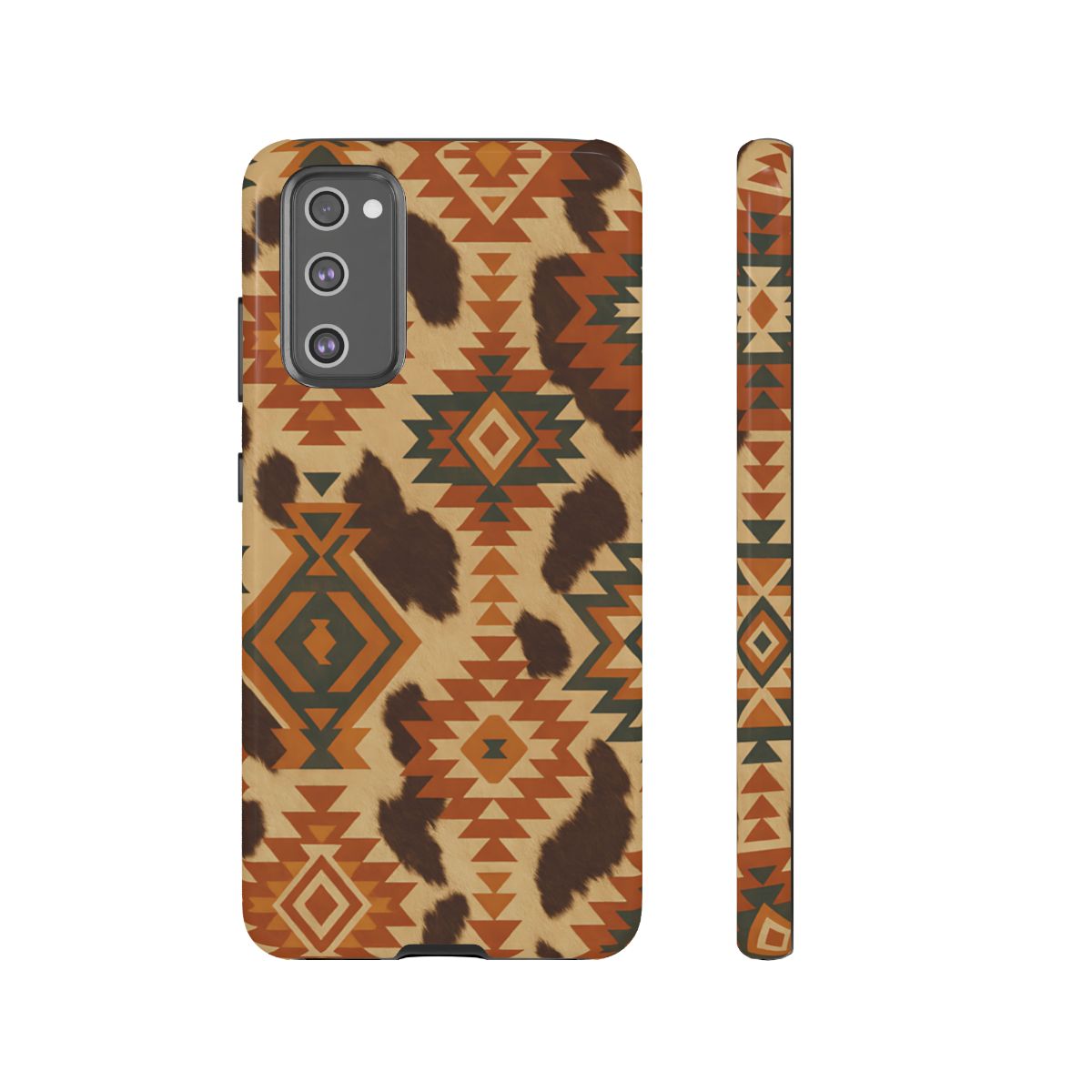 Sunset Aztec + Cowhide Tough Case