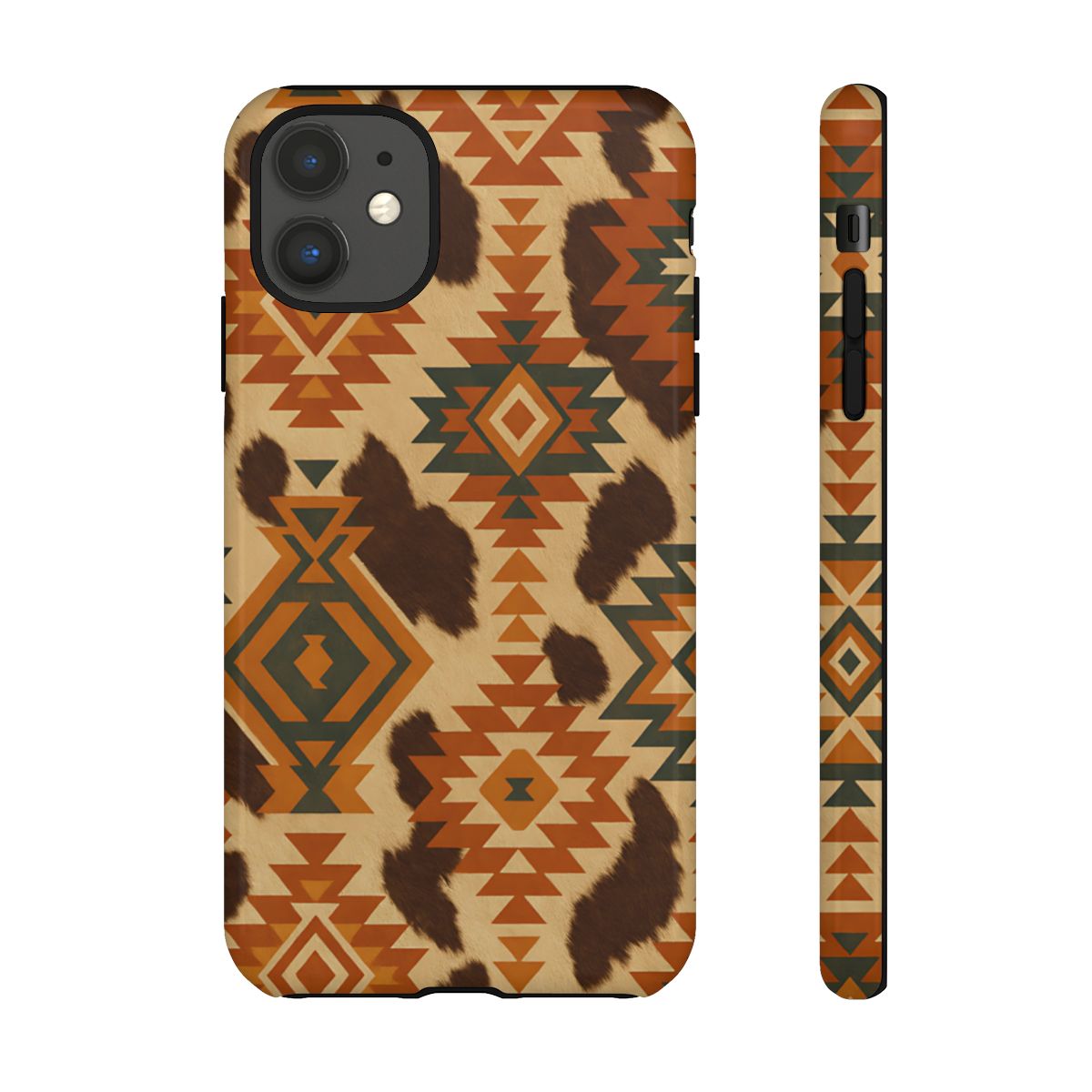 Sunset Aztec + Cowhide Tough Case