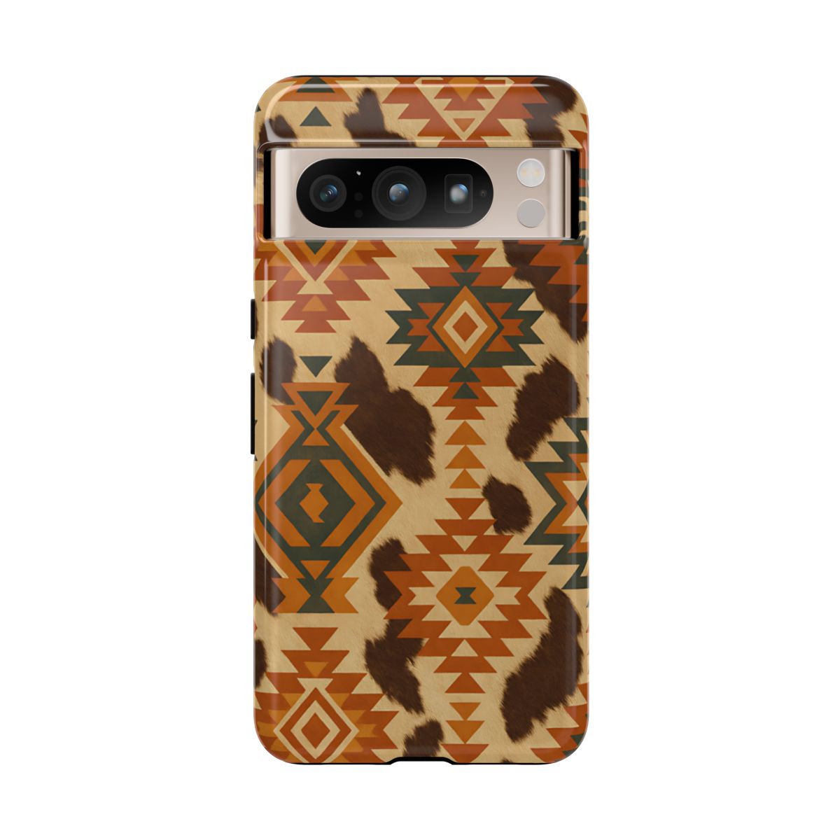 Sunset Aztec + Cowhide Tough Case