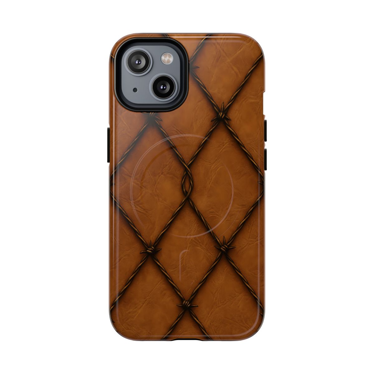 Tan Barbed Wire Grid Magnetic Case