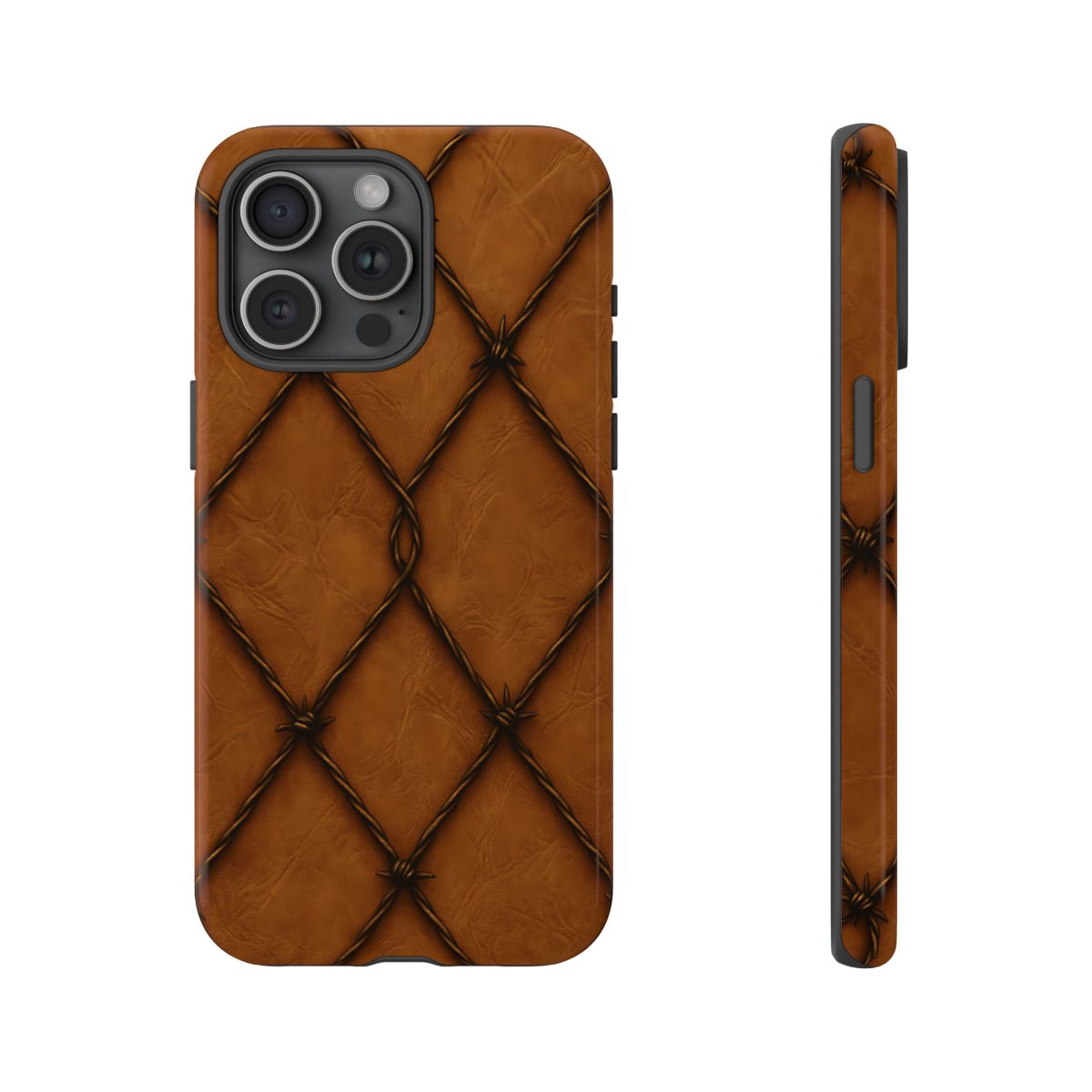 Tan Barbed Wire Grid Tough Case