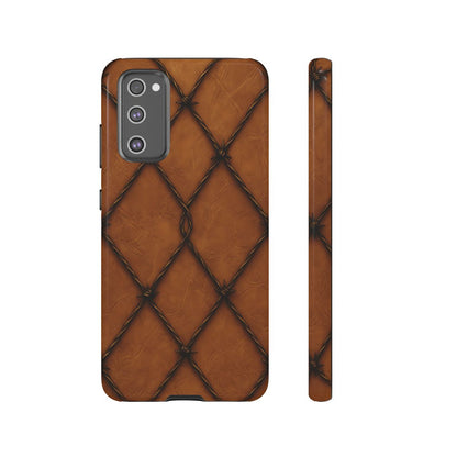 Tan Barbed Wire Grid Tough Case