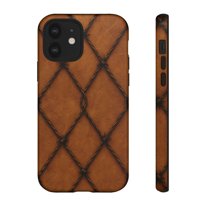 Tan Barbed Wire Grid Tough Case