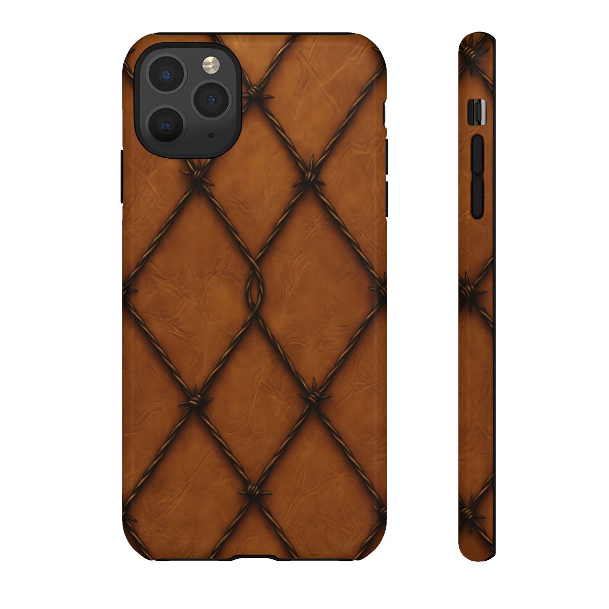 Tan Barbed Wire Grid Tough Case