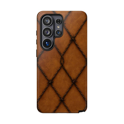 Tan Barbed Wire Grid Tough Case