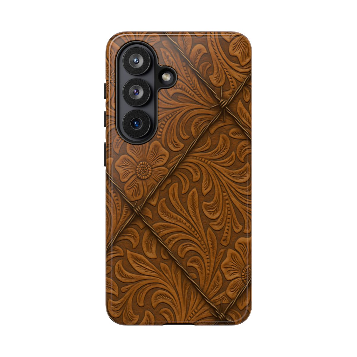 Faux Tooled Tan Barbed Wire Tough Case