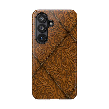 Faux Tooled Tan Barbed Wire Tough Case