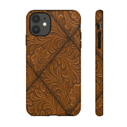 Faux Tooled Tan Barbed Wire Tough Case