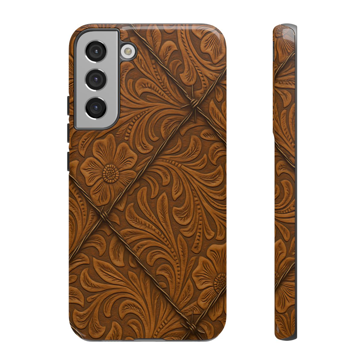 Faux Tooled Tan Barbed Wire Tough Case