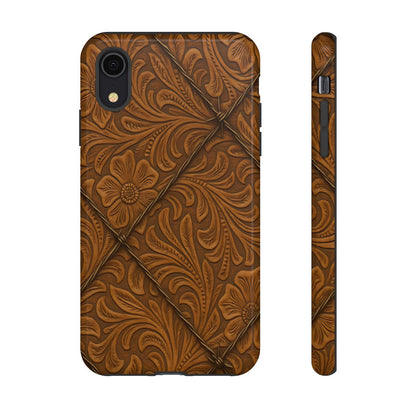 Faux Tooled Tan Barbed Wire Tough Case