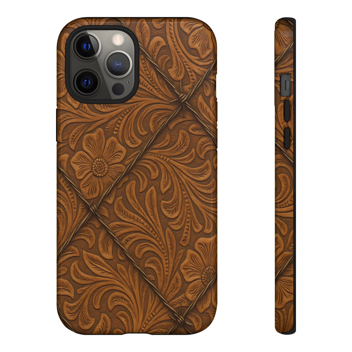 Faux Tooled Tan Barbed Wire Tough Case