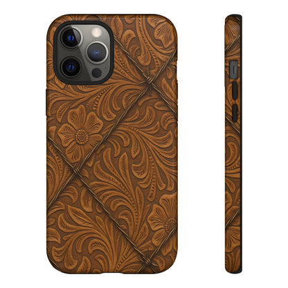 Faux Tooled Tan Barbed Wire Tough Case