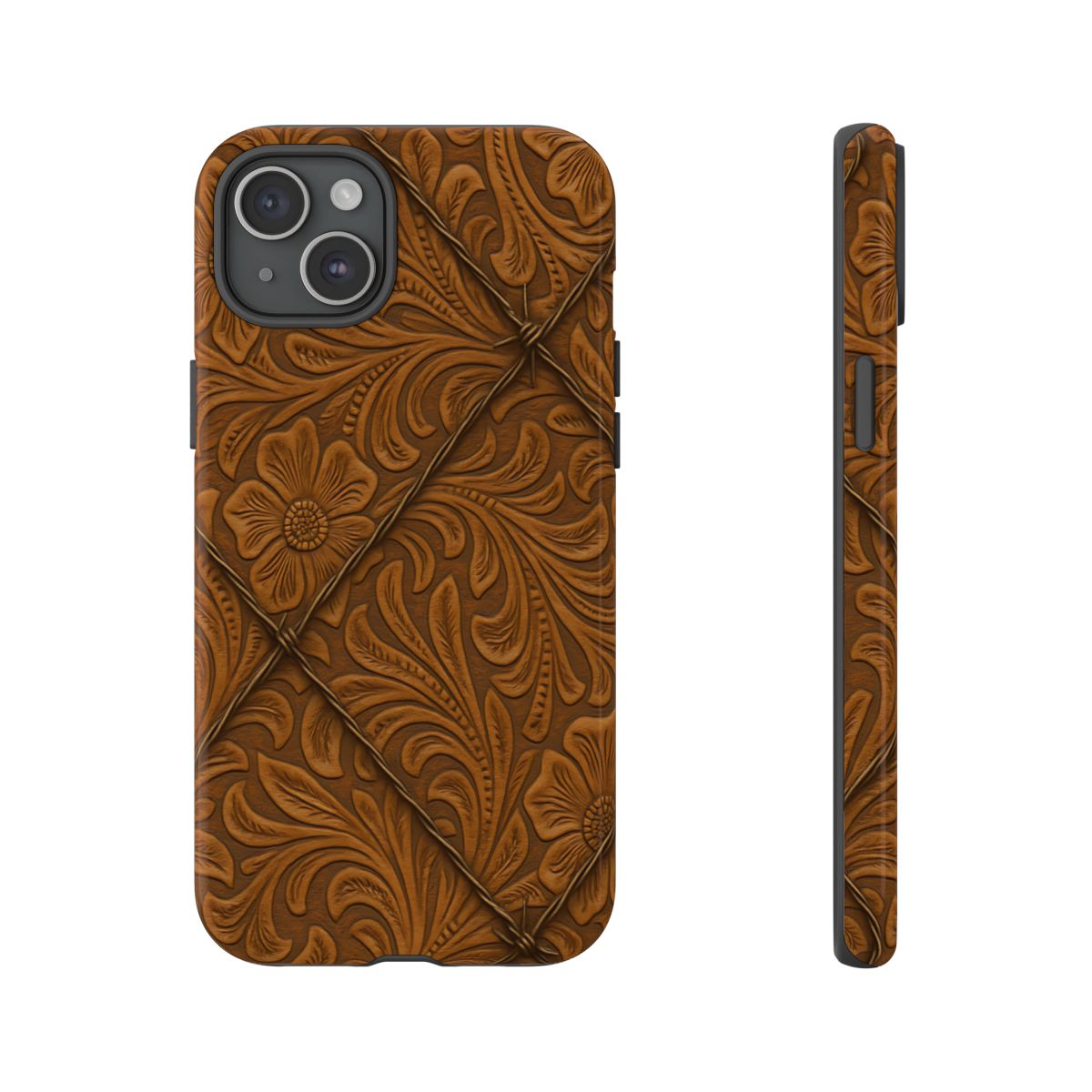 Faux Tooled Tan Barbed Wire Tough Case