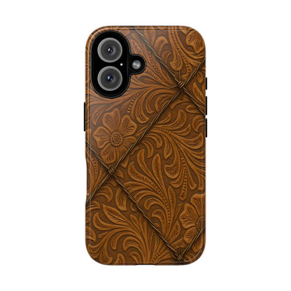 Faux Tooled Tan Barbed Wire Tough Case