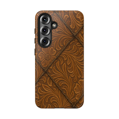 Faux Tooled Tan Barbed Wire Tough Case