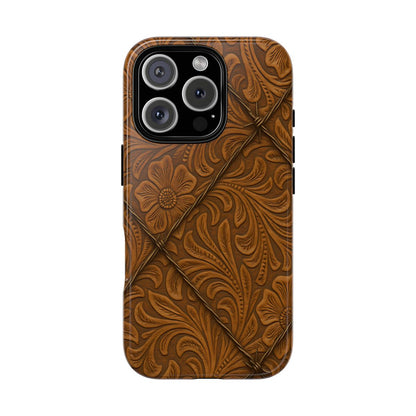 Faux Tooled Tan Barbed Wire Tough Case