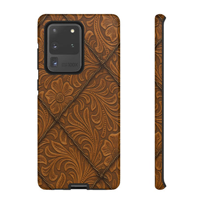 Faux Tooled Tan Barbed Wire Tough Case