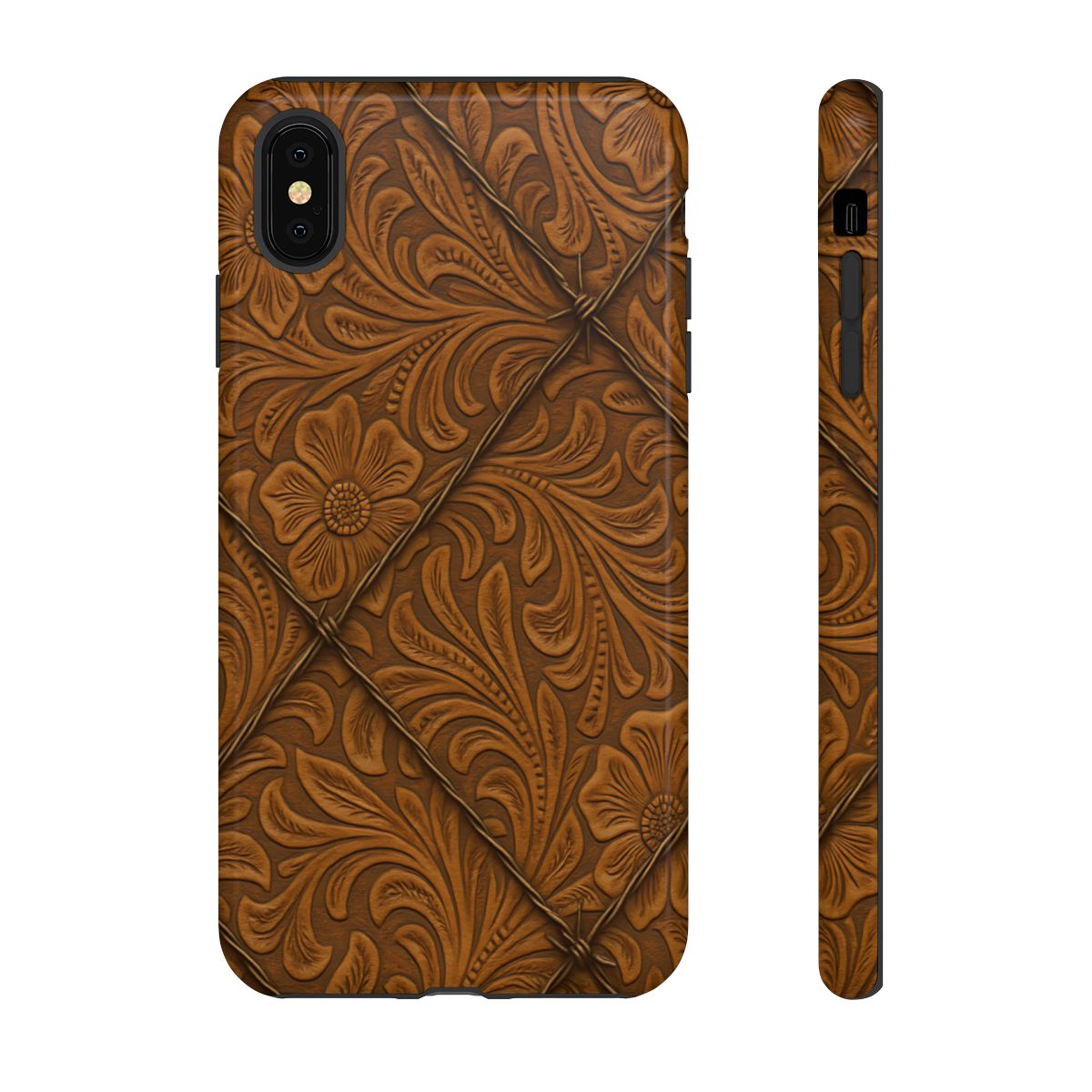 Faux Tooled Tan Barbed Wire Tough Case