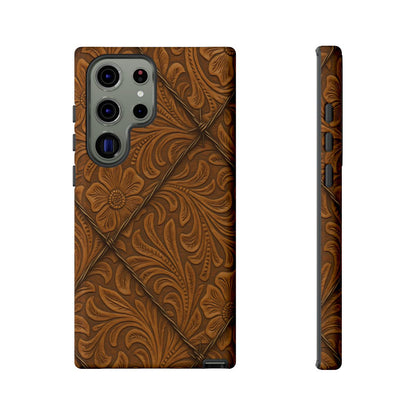 Faux Tooled Tan Barbed Wire Tough Case