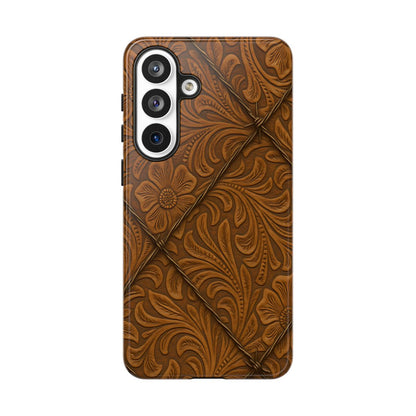 Faux Tooled Tan Barbed Wire Tough Case