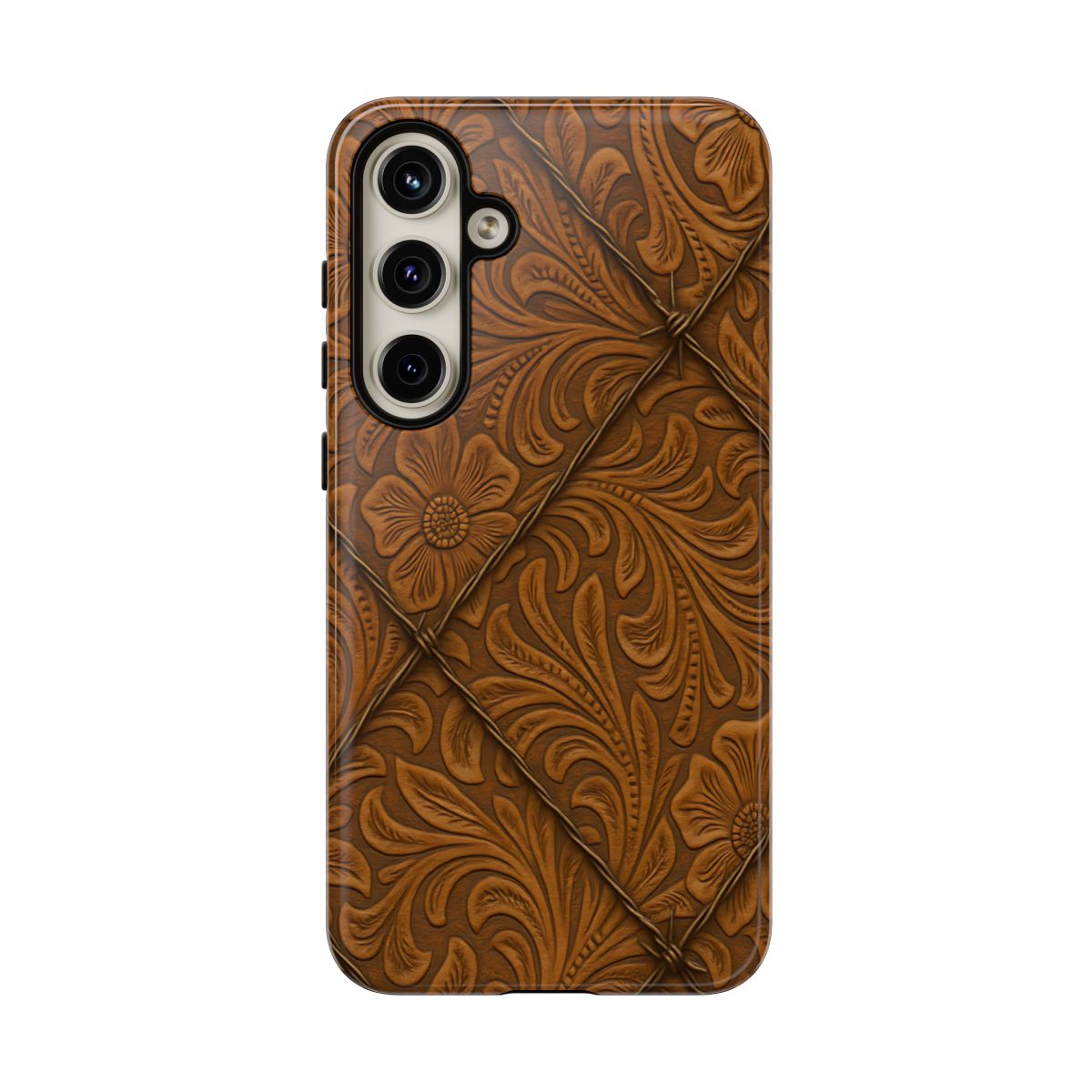 Faux Tooled Tan Barbed Wire Tough Case